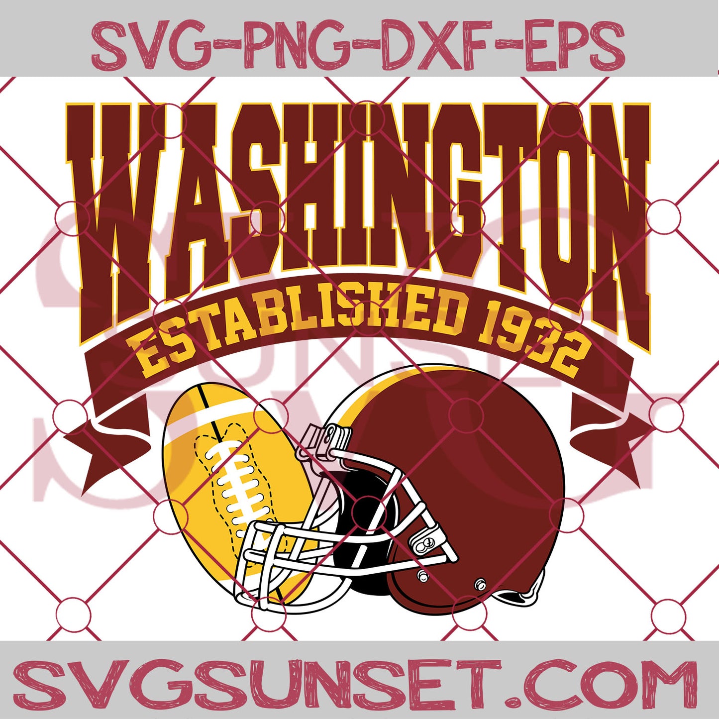 Washington Established 1932 SVG, Washington Commanders SVG