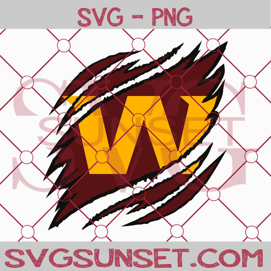 Washington Commanders Ripped Claws SVG PNG, Washington Commanders SVG