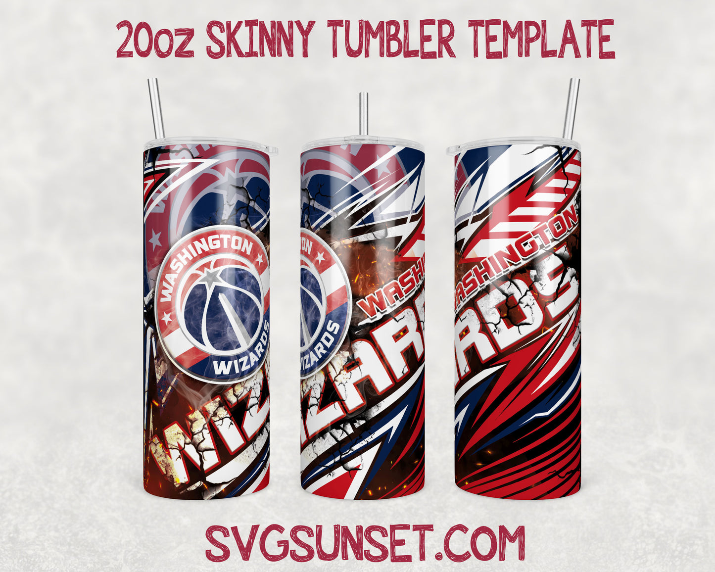 Washington Wizards Tumbler Wrap PNG, Washington Wizards Tumbler Wrap