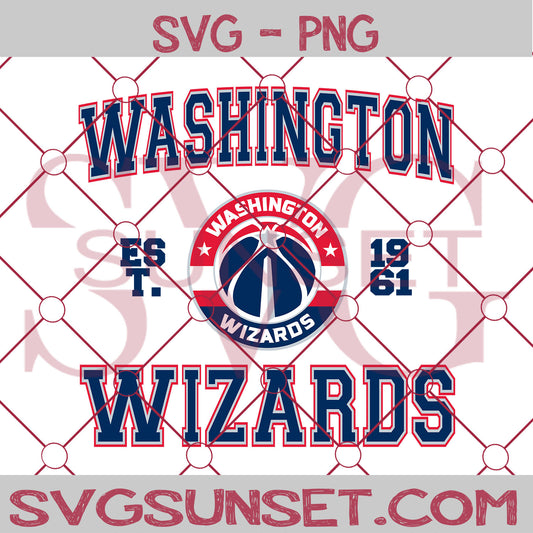 Washington Wizards est. 1961 SVG PNG, Washington Wizards SVG