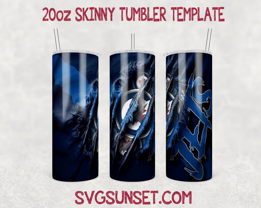 Winnipeg Jets Fabric Claw Ripped Tumbler Wrap PNG, Winnipeg Jets Ripped Tumbler Wrap