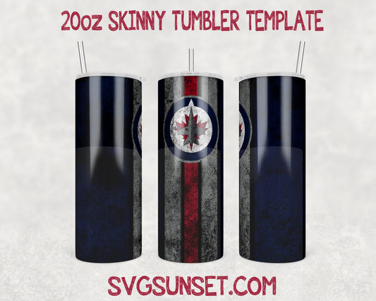 Winnipeg Jets Grunge Tumbler Wrap PNG, Winnipeg Jets Tumbler Wrap